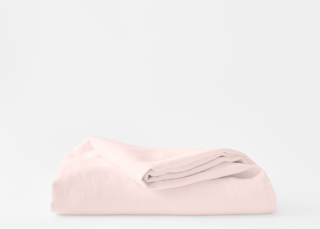 Hemp Duvet Cover in Rosewater